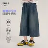 Jeans Infantil YOJIA Verão 2026 Novo Estiloso Roupa Infantil Shorts Calças Capris Calças Infantis de Verão Finas