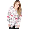 Jaqueta Estampada Amazon de Manga Longa com Gola Redonda, Uniforme de Enfermeiro Hospitalar Elástico, Touca Cirúrgica, Cardigã para Salão de Beleza
