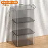 Caixa de Armazenamento Transparente, Grande Capacidade, Caixa Plástica para Roupas de Guarda-Roupa Doméstico, Armazenamento e Organização de Baú de Brinquedos, Dobrável