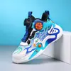 Zapatos para Niños Primavera Verano Zapatos Deportivos Infantiles Antideslizantes Transpirables de Malla Zapatos de Baloncesto Hebilla Giratoria Zapatos para Correr para Niños Medianos y Grandes