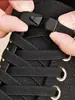 Hebilla de Cordón Perezoso sin Atar para Niños, Cordones Planos Elásticos Ensanchados, Cierre de Presión Rápido Unisex