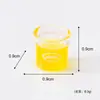 Produto novo original: suco colorido saborizado, bebida fofa e calmante para casa de bonecas, acessório de resina para artesanato de mesa DIY
