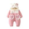 Mono de Invierno para Bebé Gatito Lindo con Capucha de Terciopelo Ropa para Niñas y Niños Ropa de Bebé de Otoño