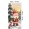 Cortina de Puerta Multipatrón Navideña Transfronteriza Tela Colgante Temática de Papá Noel Muñeco de Nieve Árbol de Navidad Cortina Colgante Decoración de Atmósfera Festiva