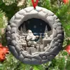Decoraciones Acrílicas Colgantes, Etiquetas Planas Personalizadas para Montar en el Coche, Colgantes Específicos para Árbol de Navidad, Adornos Colgantes para Coche, Dibujos Animados