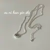 Collar Onihan Cara Sonriente Nueva para Mujer Cadena de Clavícula de Plata de Ley S925 Joyería Original Joyería Simple Versátil Sin Caerse