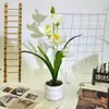 Cuatro Flores Whelan Flor de Lluvia Piedra Bonsái Boda Hotel Decoración Adornos de Flores Artificiales Impresión de Película Flores Falsas Planta Verde Planta en Maceta