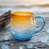 Taza Atardecer de Vidrio Marino Vidrio de Alto Borosilicato Taza de Atardecer Taza de Vidrio