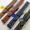 Nuevo reloj retro de piel de vaca suave de primera capa con accesorios en 4 colores, apto para 18 mm, 20 mm, 22 mm y 24 mm.