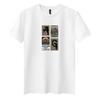 Camiseta Explosiva de Manga Corta para Hombre 2025 Nueva Camiseta de Cuello Redondo para Hombre Verano Ins Moda Estampada Ajustada Manga Media Top