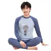Conjunto de ropa interior térmica de otoño e invierno para niños, capa base cálida de algodón puro para bebés y hombres