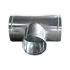Tubo de Conducto de Ventilación de Tres Vías en Forma de T Cabezas Grandes y Pequeñas Accesorios Galvanizados de Acero Inoxidable 304 Soldadura Junta Reductora Tubo Ventilador al por Mayor