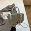 Bolso Cruzado de un Solo Hombro Nuevo de Color Sólido Versátil 2024, Bolso Cuadrado Pequeño, Bolso Vintage para Mujer, Bolso Pequeño Simple para el Trabajo