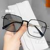 Nuevas Gafas Antiluz Azul Decolorantes para Mujer Marco Grande Alto Valor Adelgazantes Lisas Decoloración Fotosensible Gafas de Miopía Terminadas
