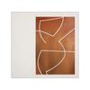 Pintura decorativa abstrata de luxo leve laranja simples moderna quadrada pintura suave para pendurar arte mural pintura núcleo atacado