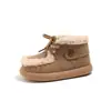 Botas Infantis Bebê Fofas Botas de Dois Algodões 2025 Inverno Novas Botas Birkenstock para Meninas Botas Curtas Quentes com Forro de Lã para Meninos