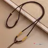 Cordón para Colgante Dorado Antiguo Tejido a Mano Simple para Hombres y Mujeres Colgante de Jade Cuerda para Colgar en el Cuello de Jade Cuerda de Collar