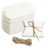 Caja de Papel para Empaque de Dulces Transfronterizo Caja de Dulces Simple de Papel Kraft Caja Negra Tipo Almohada Caja Universal en Blanco para Joyería DIY