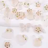 Pegatinas Planas de Flor de Acrílico con Puntos Transparentes, Mariposa, para Decoración de Fundas de Teléfono Hechas a Mano, Pasadores, Joyería