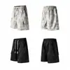 Shorts Casuais Bordados Tie-Dye Calças de Cinco Pontos Masculinas Roupas Externas Masculinas Cruzamento de Fronteira Tamanho Grande Plus Size Atacado