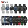 Reloj Octogonal OFNS Moda Personalidad Fecha Viaje de Negocios Reloj de Pulsera Delgado Negocios Dominante Reloj de Cuarzo para Hombre Resistente al Agua