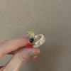 Anillo acrílico colorido de Smiley moda que no se desvanece de alta apariencia anillo de novia de diseño nicho joyería para parejas