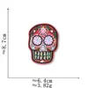 Patch Bordado de Caveira Estilo Punk Dark Patch para Reparo de Furos em Roupas Decoração para Jaqueta Jeans Verso Adesivo Pode Ser Passado a Ferro Tecido