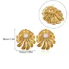 Brincos de estrela-do-mar de aço inoxidável retrô mais vendidos transfronteiriços brincos de pérola com coração brincos fofos simples requintados de alta qualidade moda