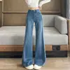 Tiro Real Jeans Retro Americano Micro Campana para Mujer Otoño 2026 Nuevos Sueltos Adelgazantes No Ajustados a la Pierna Pantalones de Campana con Caída