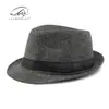Sombreros para Hombres de Mediana Edad y Mayores, Nuevo Estilo Otoño Retro Británico Sombrero Jazz, Sombrero de Caballero, Pequeño Sombrero Fedora con Protección Solar para Mujeres
