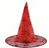 Chapéu de Mago Cosplay para Festa de Halloween Rede Transparente Teia de Aranha Chapéu de Bruxa Acessórios para Performance de Palco
