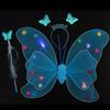 Asas de Borboleta Luminosas Fantasia de Performance de Quatro Peças Adereços de Performance Asas de Borboleta Duplas Luminosas Conjunto de Três Peças