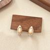Aretes Lujo Ligero Aretes de Alta Gama Otoño e Invierno Aguja de Plata para Mujer Nicho Asimétrico Concha Perla Vintage Aretes de Botón Aretes