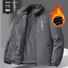 Ropa Exterior Gruesa de Terciopelo para Hombre Chaqueta Deportiva para Exteriores Otoño e Invierno Nueva Holgada Estilo Coreano Casual Chaqueta para Personas de Mediana Edad y Mayores