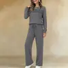 Conjunto de Duas Peças Novo Outono 2026 Moda Feminina Europeia e Americana Comércio Exterior Transfronteiriço Conjunto de Top e Calça Wide Leg