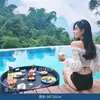 Bandeja Flutuante para Piscina de Villa Casual Prato de Jantar para B&B de Celebridade da Internet Café da Manhã Hotel Chá da Tarde Cesta de Rattan