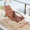 Cadeira de Balanço Varanda Sesta de Verão Cadeira de Balanço Lazer em Casa Dobrável Cadeira de Rattan Cadeira Preguiçosa de Rattan Cadeira de Balanço para Idosos