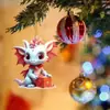 Decoraciones Navideñas Transfronterizas de Dibujos Animados de Dragón Volador para Coche y Hogar, Adornos para Árbol de Navidad, Decoraciones para Fiestas Navideñas