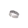 Anillo Retro Vintage Exagerado con Letra Estilo Coreano para Mujer, Moda Hip-Hop Personalizado Anillo Abierto Chapado en Plata 925 Ins