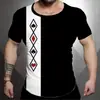 Comercio exterior transfronterizo código europeo para hombre verano casual impresión 3D calle moda alta calle manga corta sublimación T