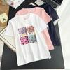 Playera Casual de Verano para Mujer de Talla Grande, Nuevo Estilo, Estampado de Leopardo Cuadrado, Manga Corta, para Chica Gorda de 100 kg 7608