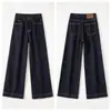 Jeans de Pierna Ancha sin Estiramiento Colección Primavera Jiawei 26 para Mujer, Pantalones de Pierna Ancha de Cintura Alta sin Estiramiento, Stock Listo al por Mayor Zhongshan