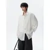 Camisa de Manga Larga de Seda de Hielo para Hombre, Chaqueta Protectora Solar de Talla Grande con Sensación de Hielo, Camisa de Lino Transpirable de Verano Ligera de Moda