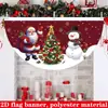 Nueva decoración colgante de bandera de medio círculo navideña transfronteriza para ambiente fotográfico, tela de fondo de pancarta de muñeco de nieve navideño