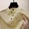 Nueva Camiseta de Verano Paul Manga Corta Manga Corta Malla de Alta Gama Seda Helada Camiseta de Manga Corta Camisa para Hombre Cuello de Camisa Verano Color Sólido