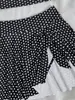 Traje de Baño de Dos Piezas tipo Pantalón Falda Estilo Europeo y Americano Nuevo de Amazon 2026 con Estampado de Lunares, Abertura y Nudo de Corbata Conjunto Bikini