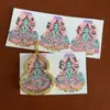 Venta Caliente Tíbet Nepalés Pintado a Mano Puro Thangka Tara Verde Forma de Calabaza Núcleo de Tarjeta