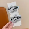 Pinza para el Cabello de Nube de Puntos de Onda de Color Plata para Niños Pinza de Cuero para el Cabello Pinza bb para Flequillo Lateral de Niña Flequillo Roto Dulce