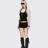 Estilo de Verano Transfronterizo Amazon Top Sexy de Cintura Alta Ajustado con Tirantes y Remaches Estilo Ins Camiseta sin Mangas para Mujer Venta al por Mayor