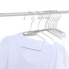 Percha de acero inoxidable para ropa infantil, para balcón, para secado en seco y húmedo, doble uso, con ranuras antideslizantes y soporte para ropa.